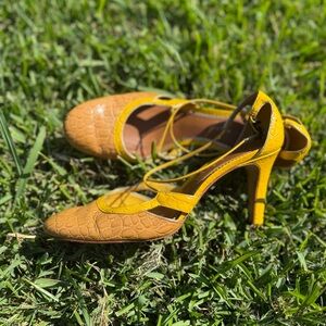 Antonio Milani Crocodile Two Tone Pumps